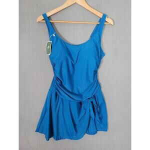 Eomenie Womens One Piece Swimdress Swimsuit Tummy Control Large